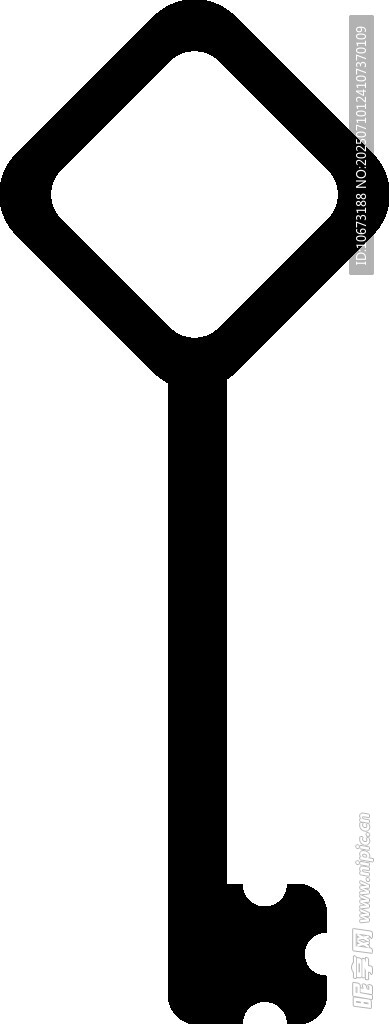 简约黑色钥匙图标