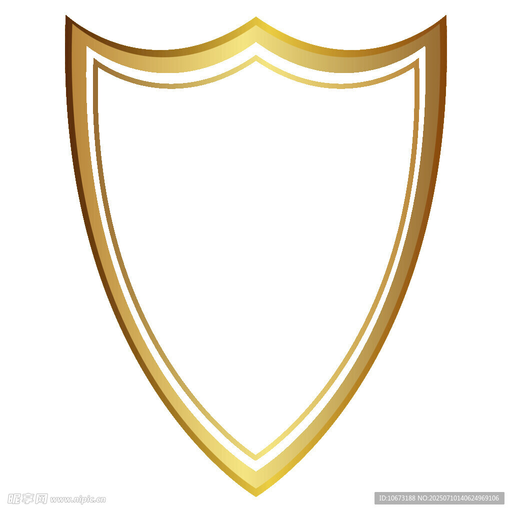 金色盾牌图标
