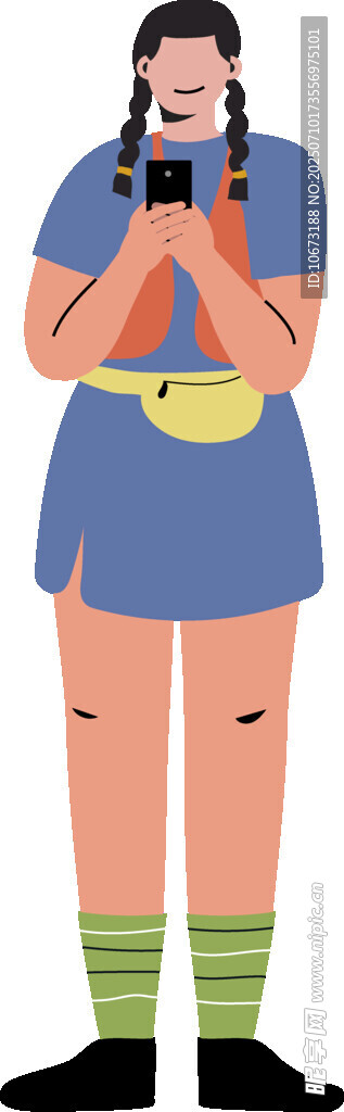 穿破洞衣的搞怪卡通人物