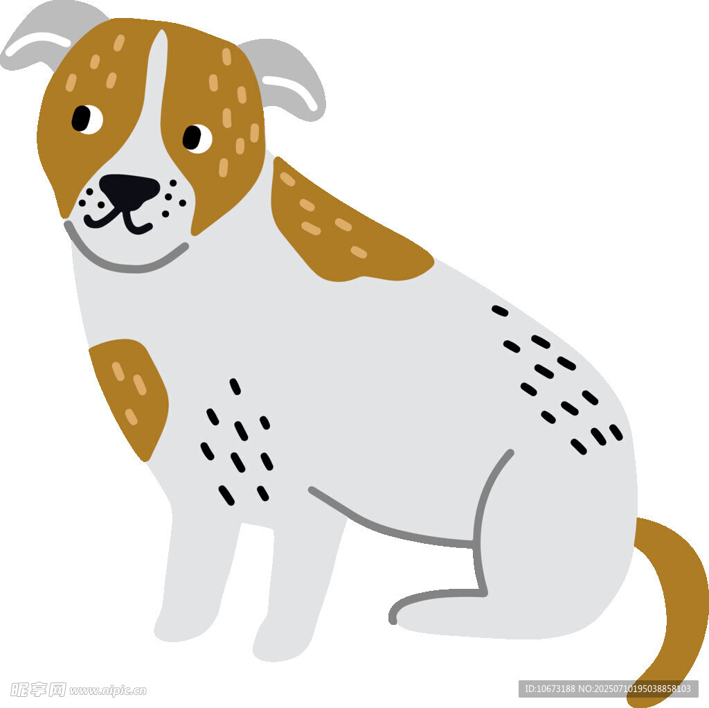 可爱斑点小狗插画