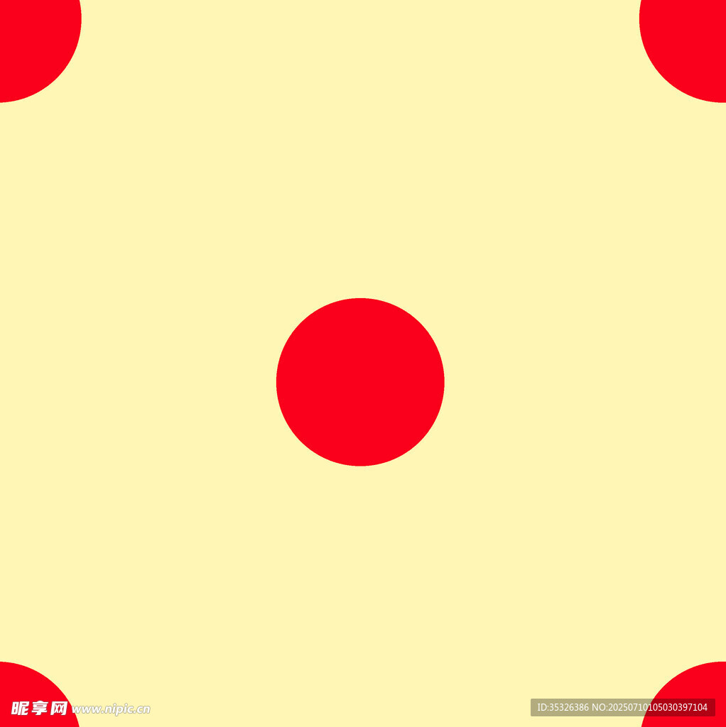 黄色背景红色圆点图案