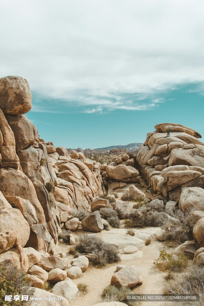 荒野嶙峋岩石景观
