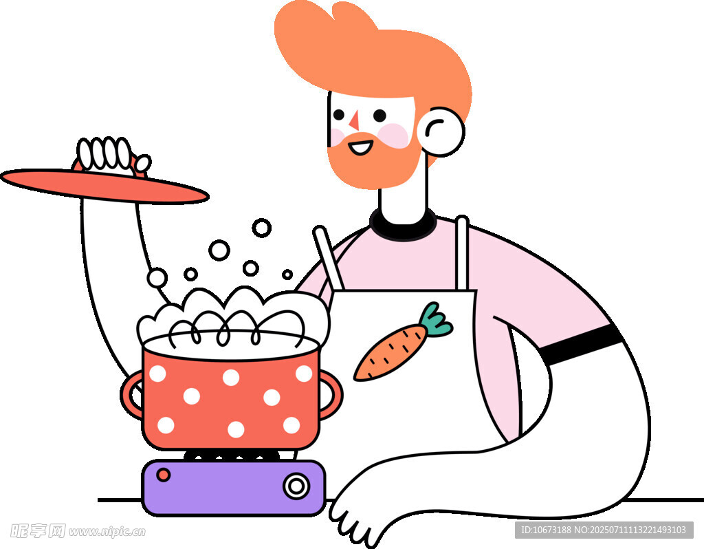 烹饪中的快乐厨师