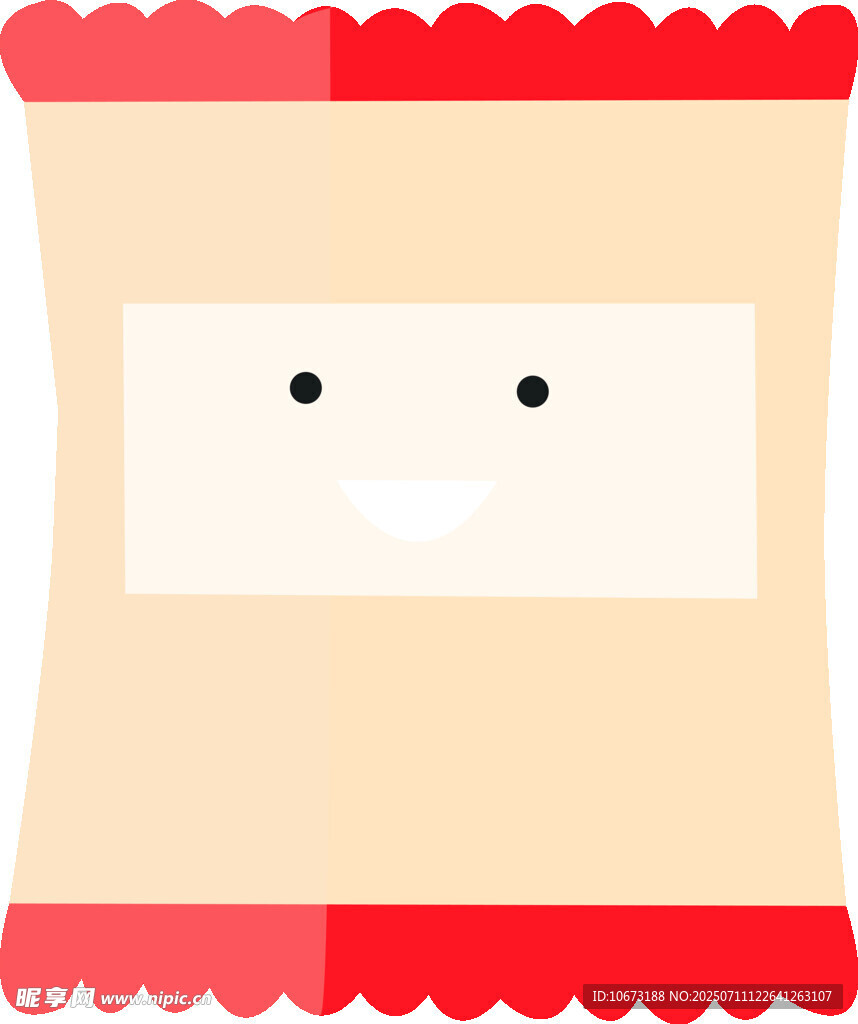 可爱笑脸零食包装袋