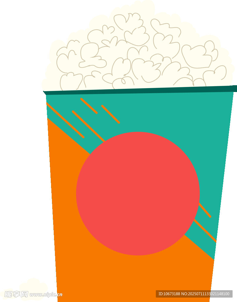 彩色爆米花杯设计图