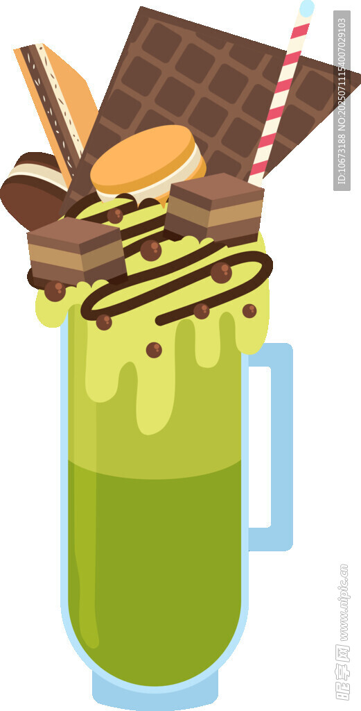 抹茶巧克力坚果奶昔