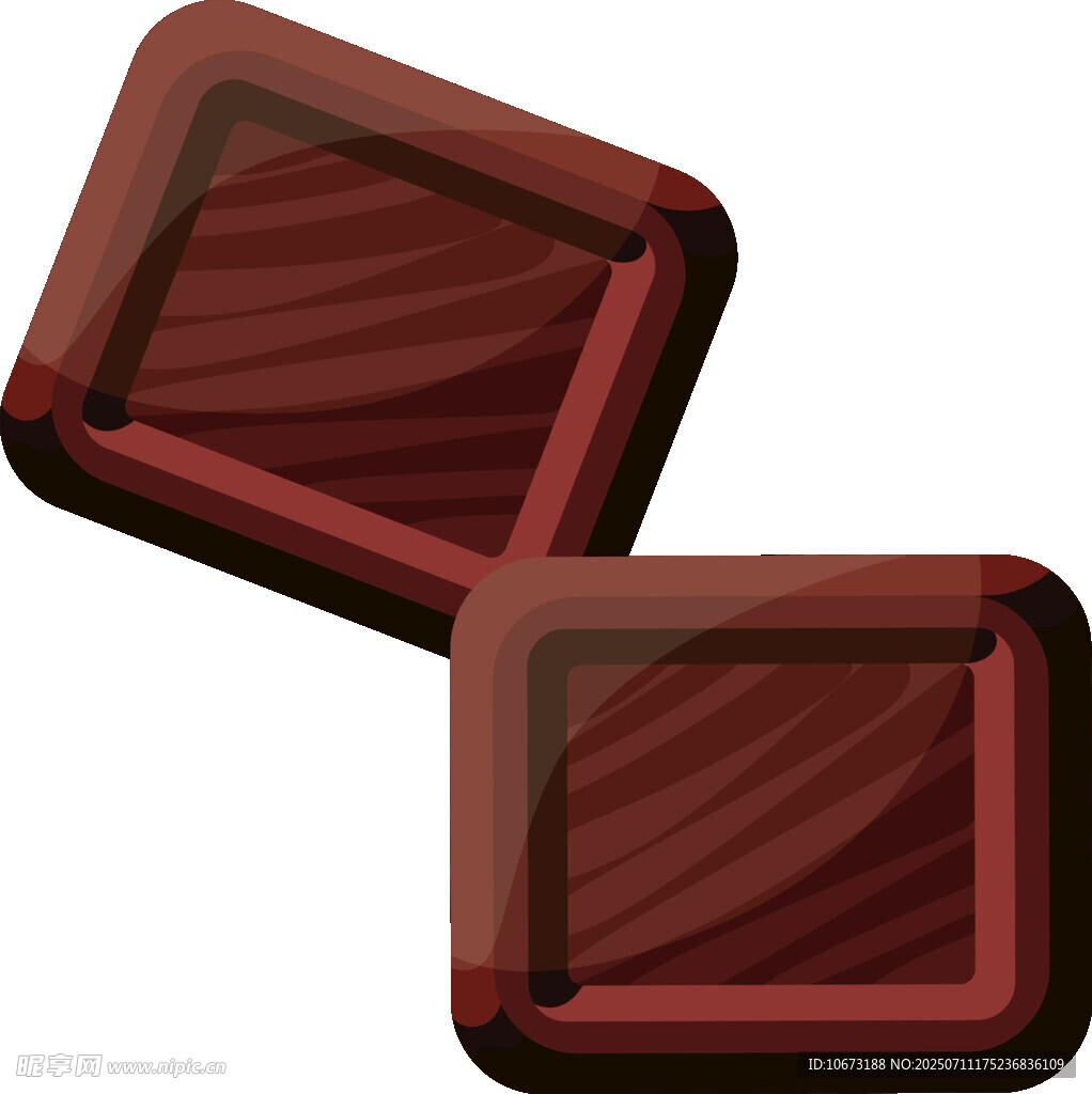 两块美味巧克力