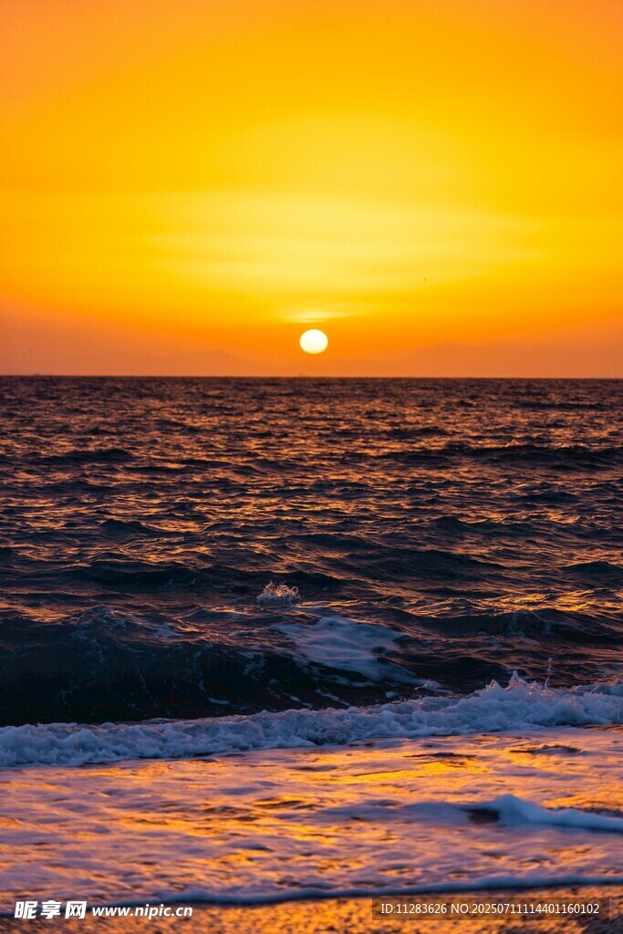 海边壮丽日落美景