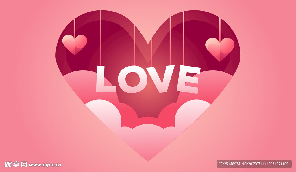 爱心浪漫背景