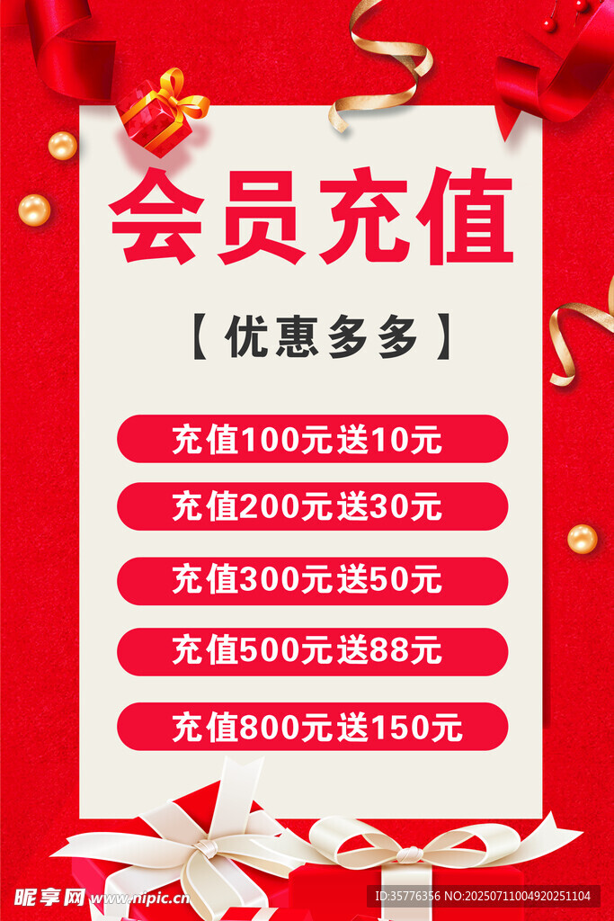 会员充值优惠活动海报