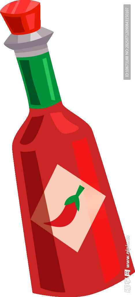红色辣椒图案的创意酒瓶