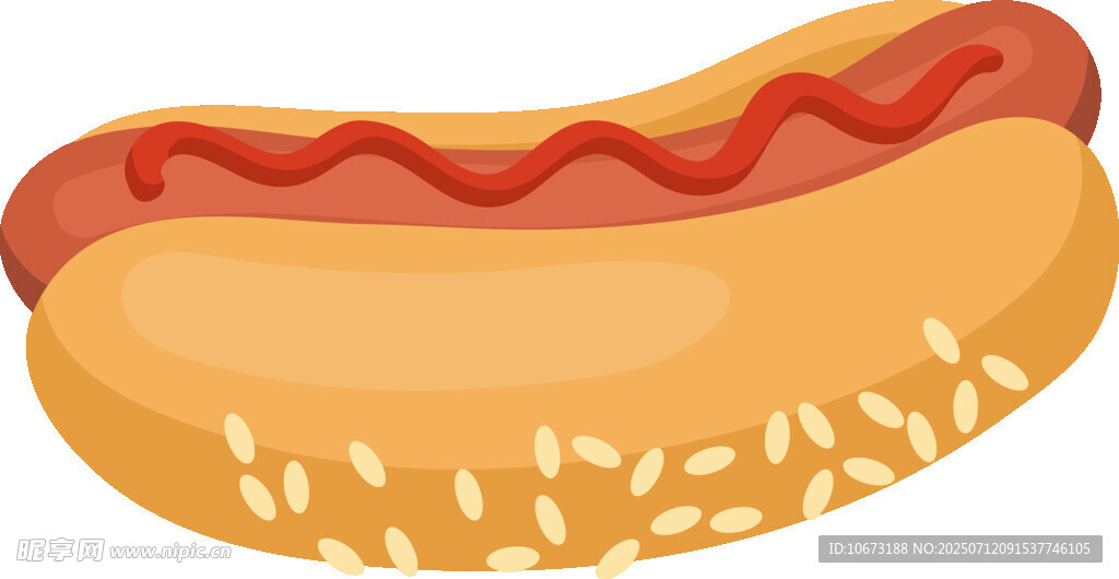 美味热狗插画