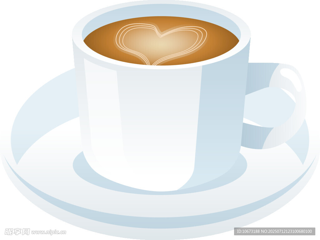 心形拉花咖啡杯