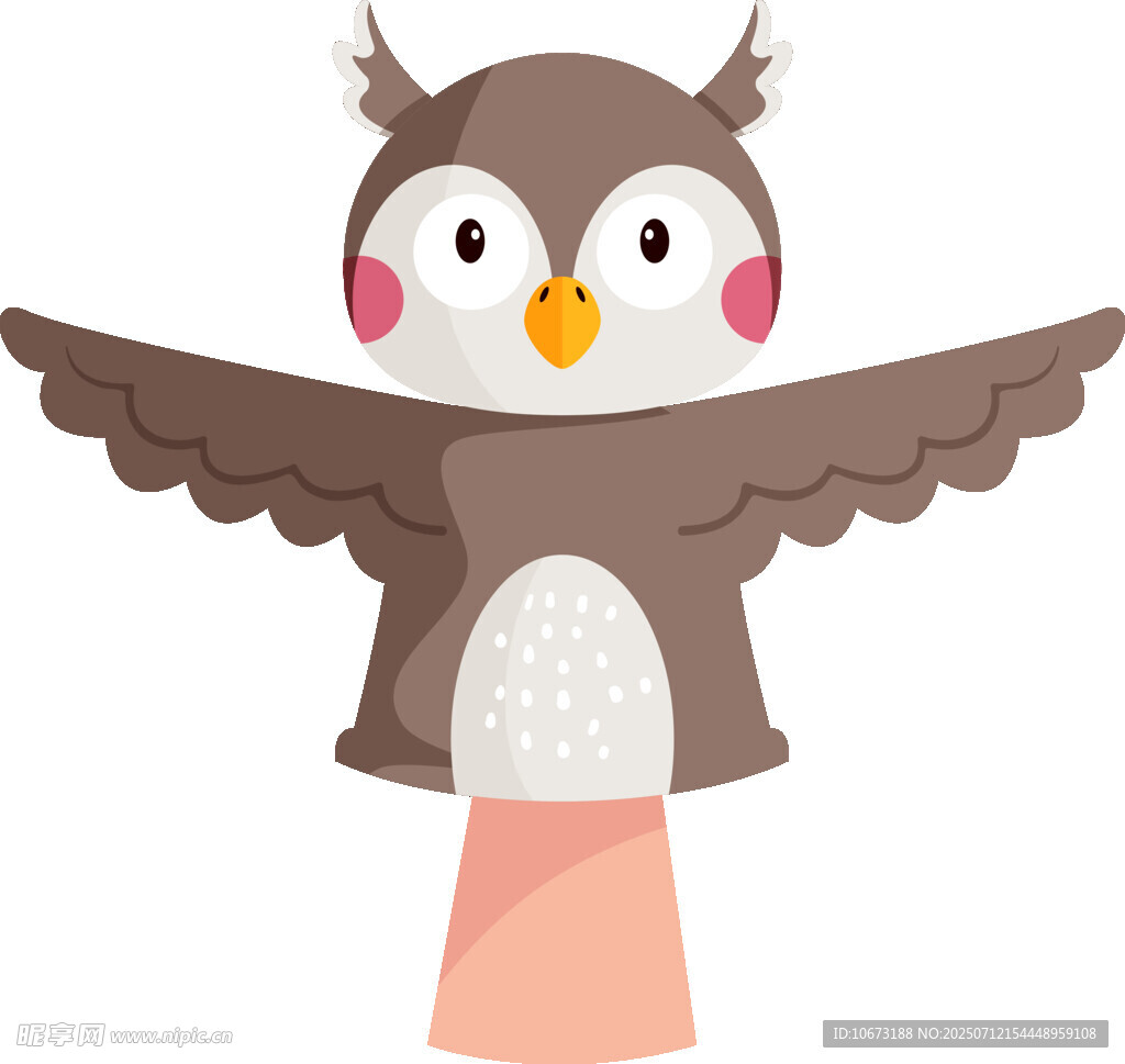 可爱猫头鹰手偶