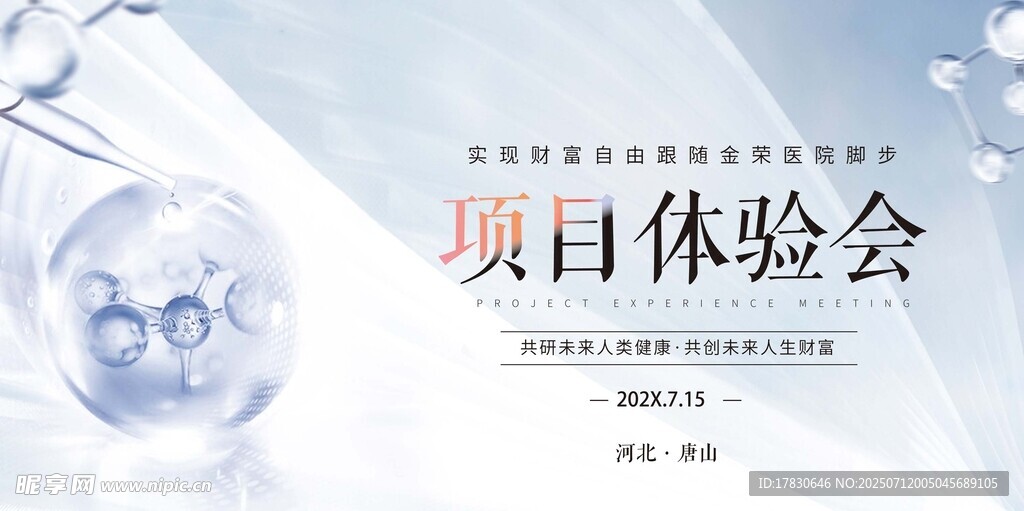 项目体验会宣传海报