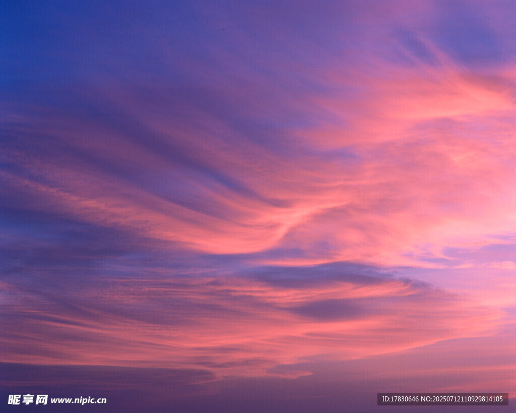绚丽晚霞天空美景