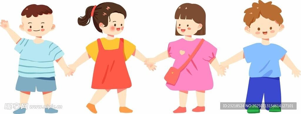 小朋友手牵手