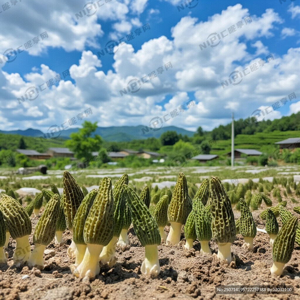 羊肚菌 种植基地 美丽乡村