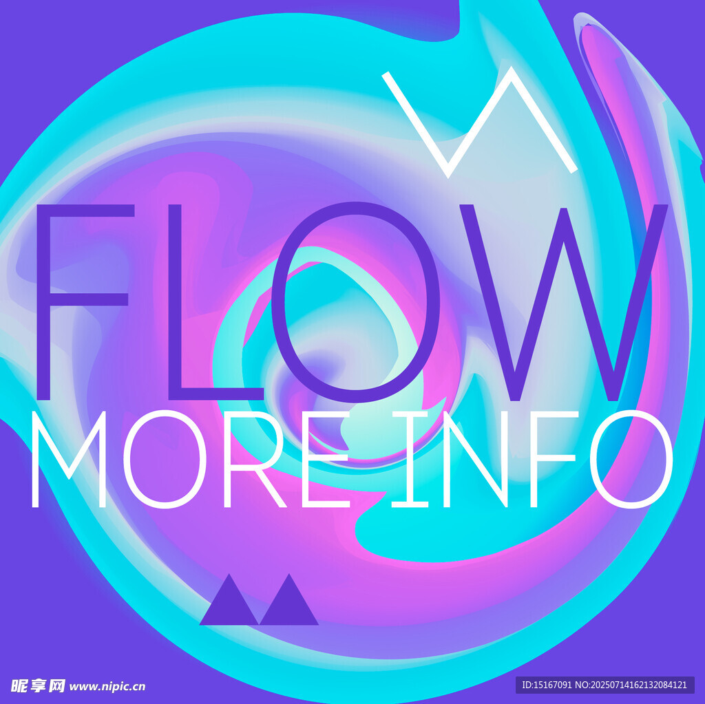 梦幻渐变流体艺术图案