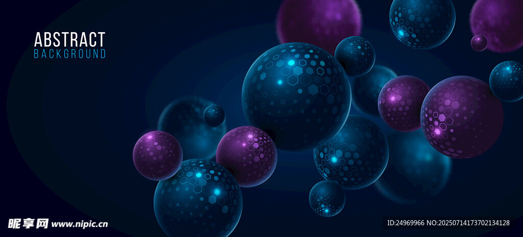 梦幻炫彩气泡背景图