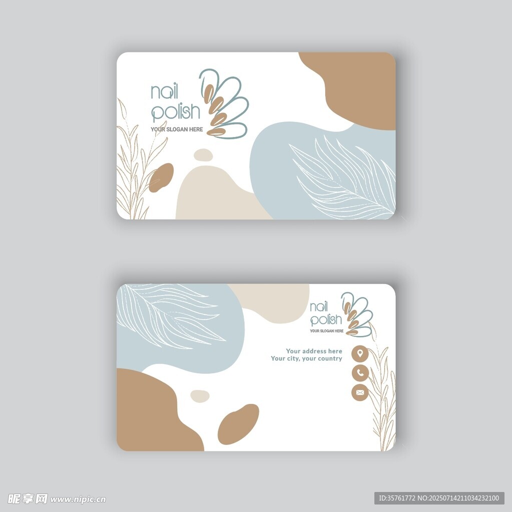 简约手绘风名片设计模板