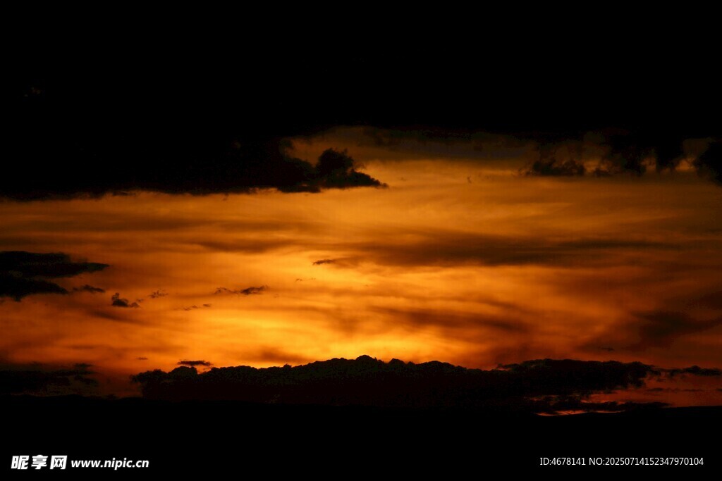 壮丽黄昏天空美景