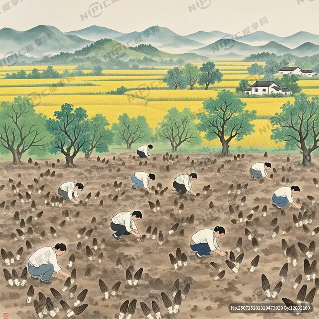 羊肚菌 乡村振兴 新农村 农耕