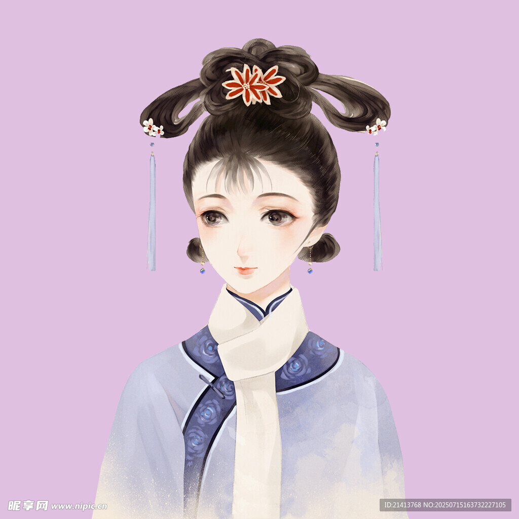 古风汉服女子优雅扮相