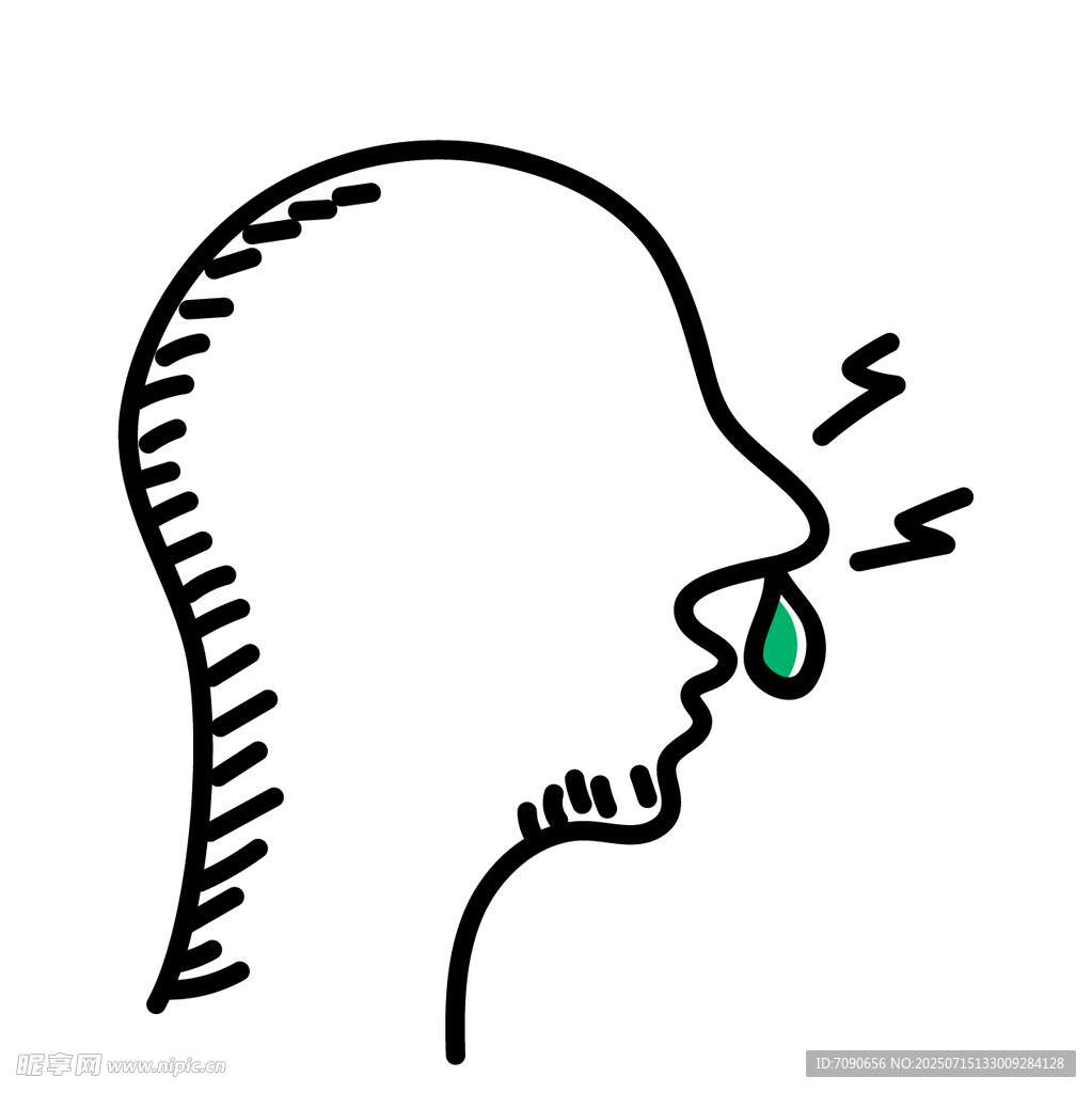 卡通人物流鼻涕形象