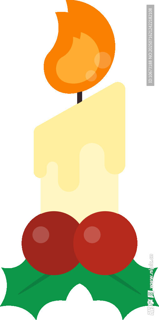 圣诞蜡烛装饰图