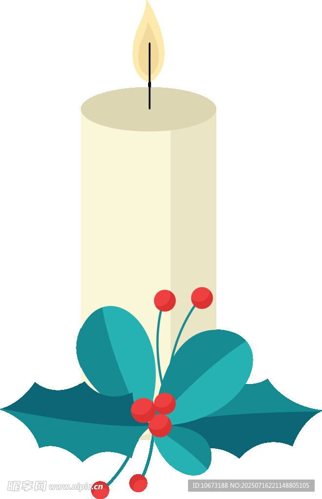 圣诞蜡烛装饰图