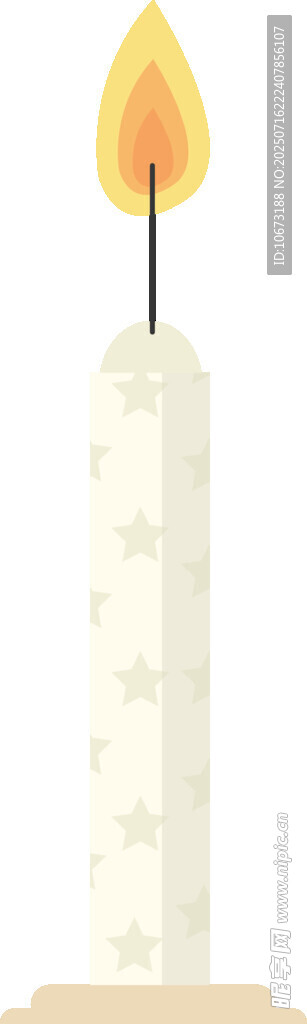 燃烧的白色蜡烛