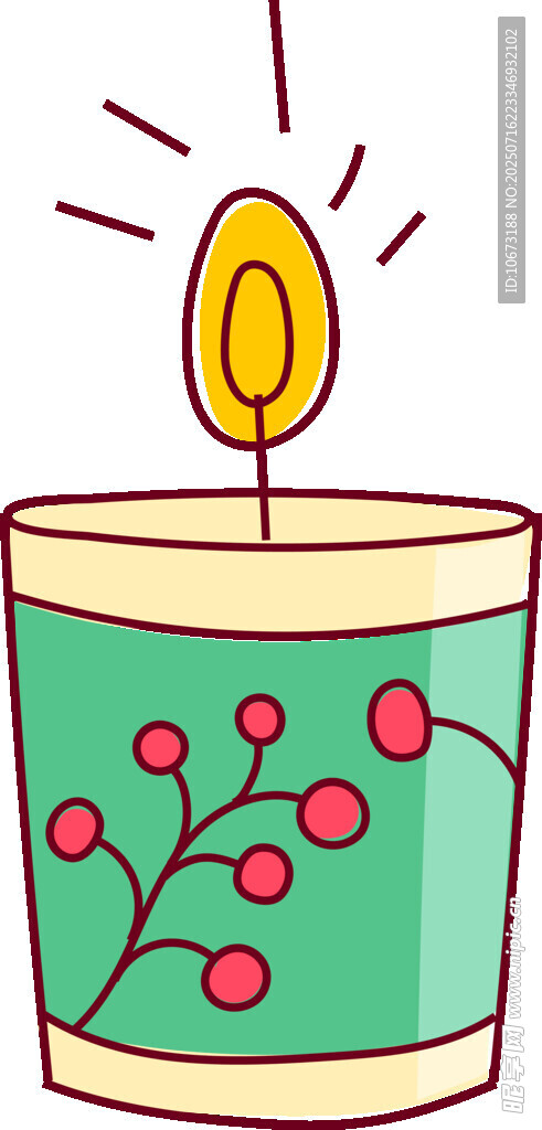 手绘节日装饰蜡烛