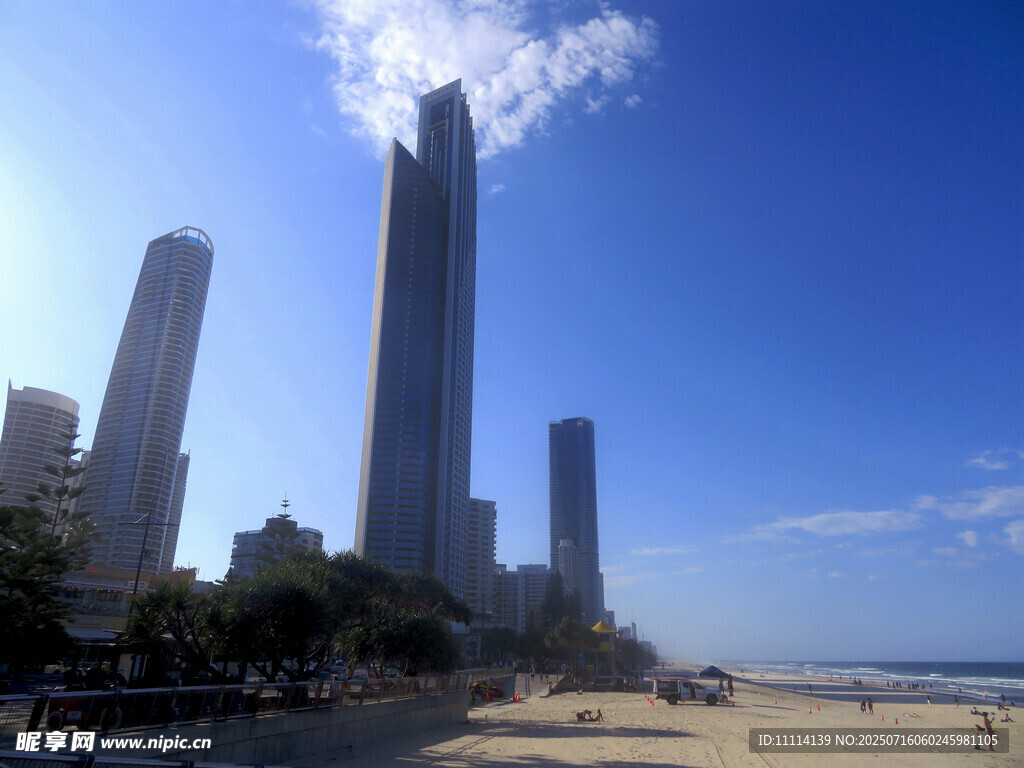 黄金海岸的摩天大楼景观