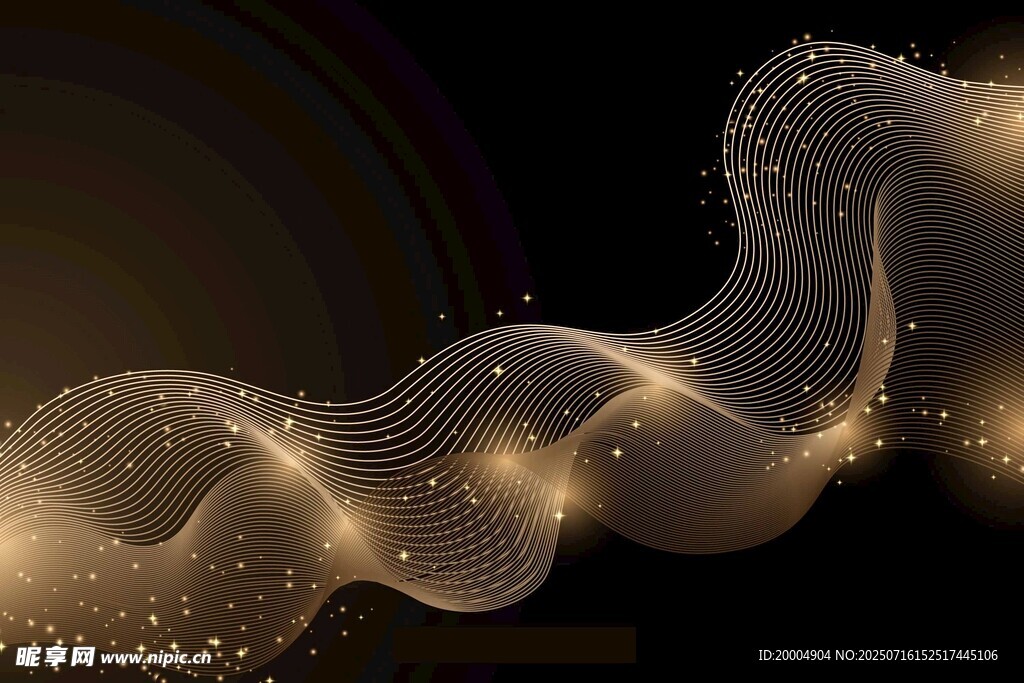 金色科技线条背景