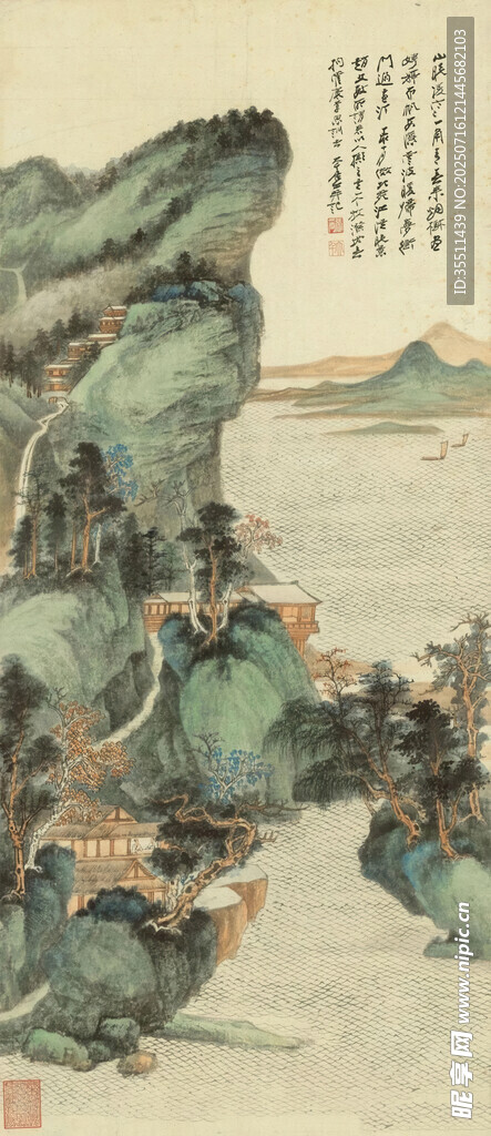 山水国画风景图