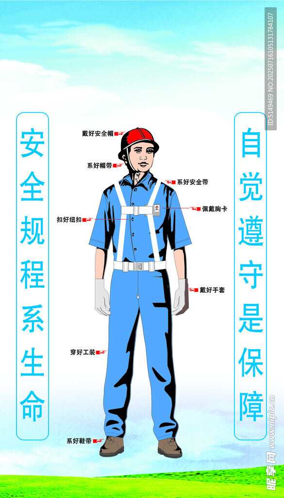 工人安全防护展示