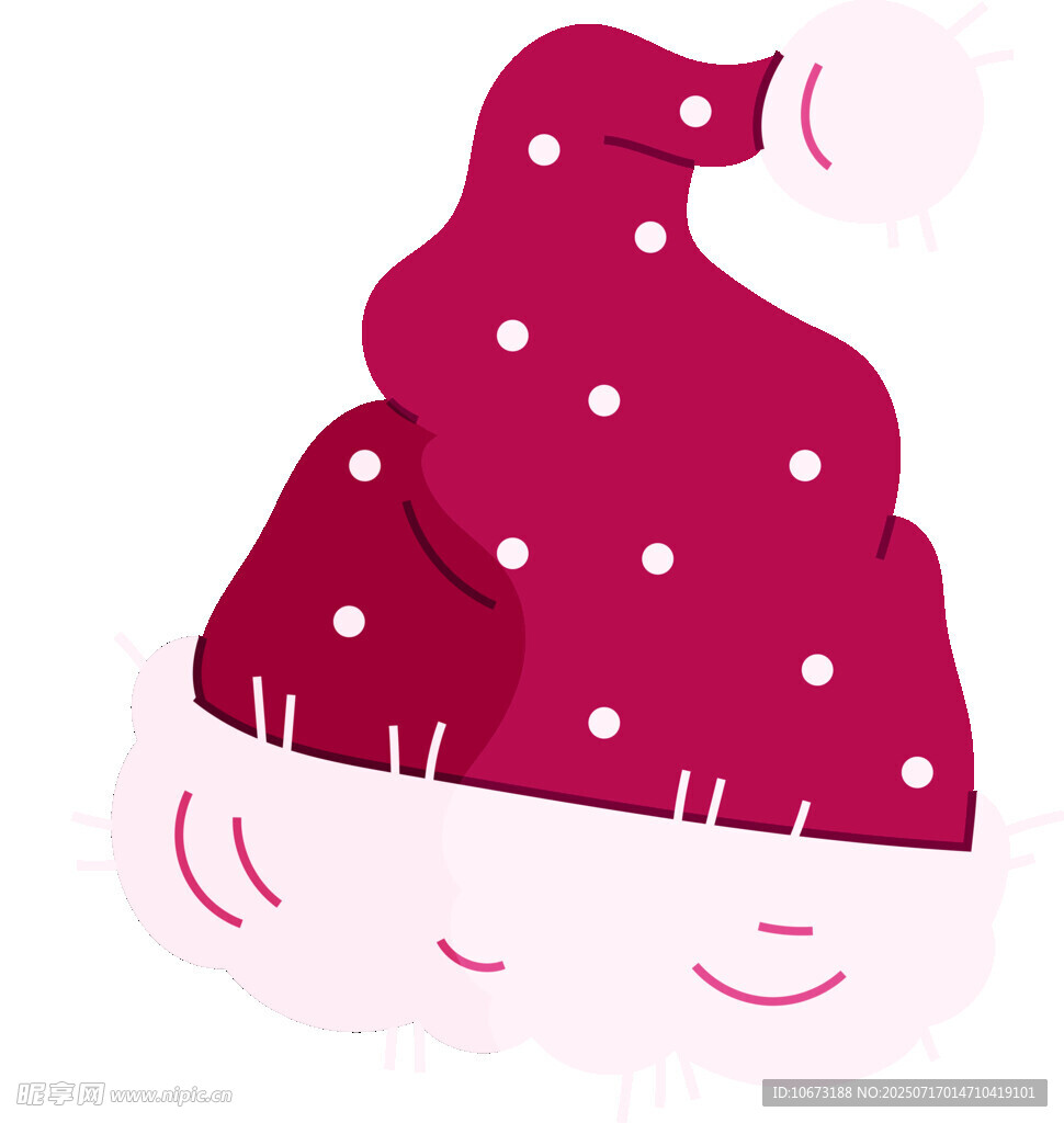 可爱圣诞帽卡通形象