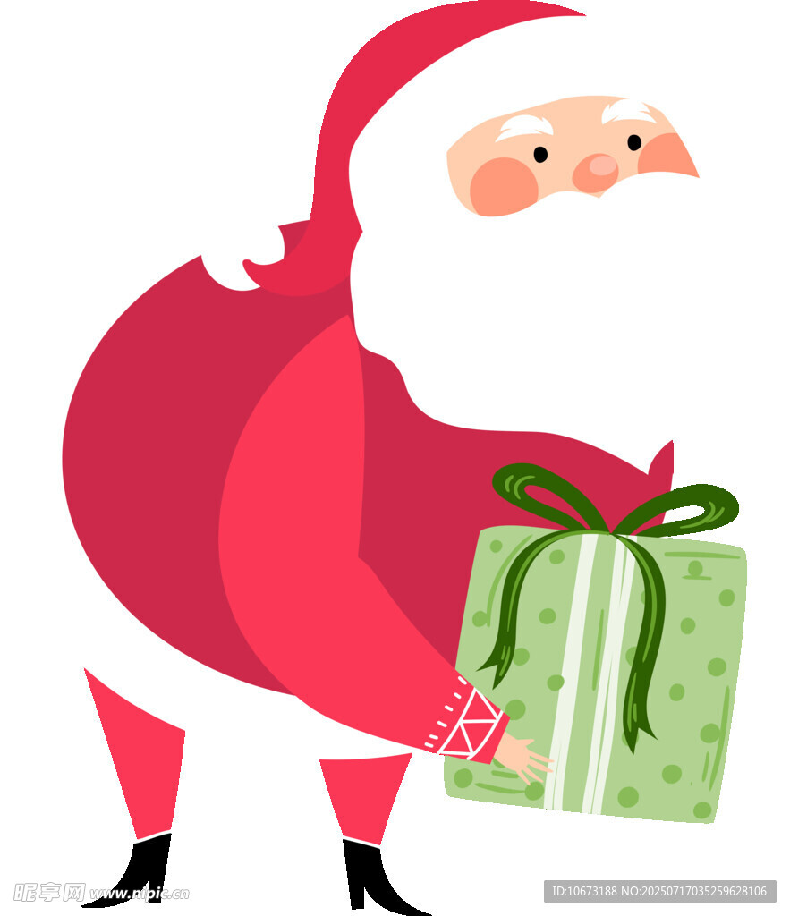 圣诞老人手持礼物