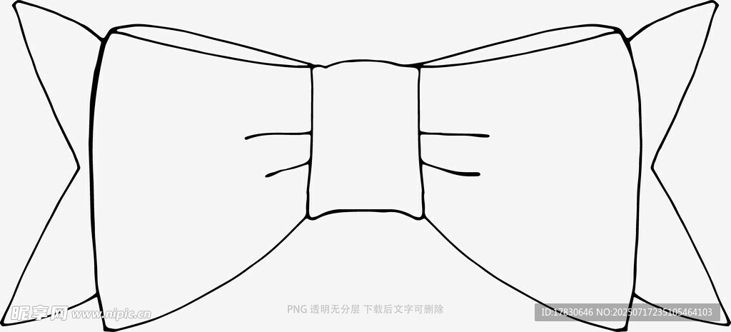 简约蝴蝶结线条设计图