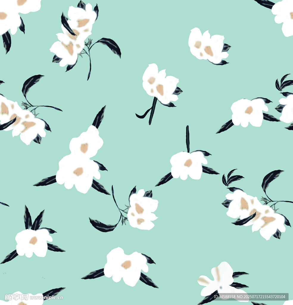 清新花卉图案背景