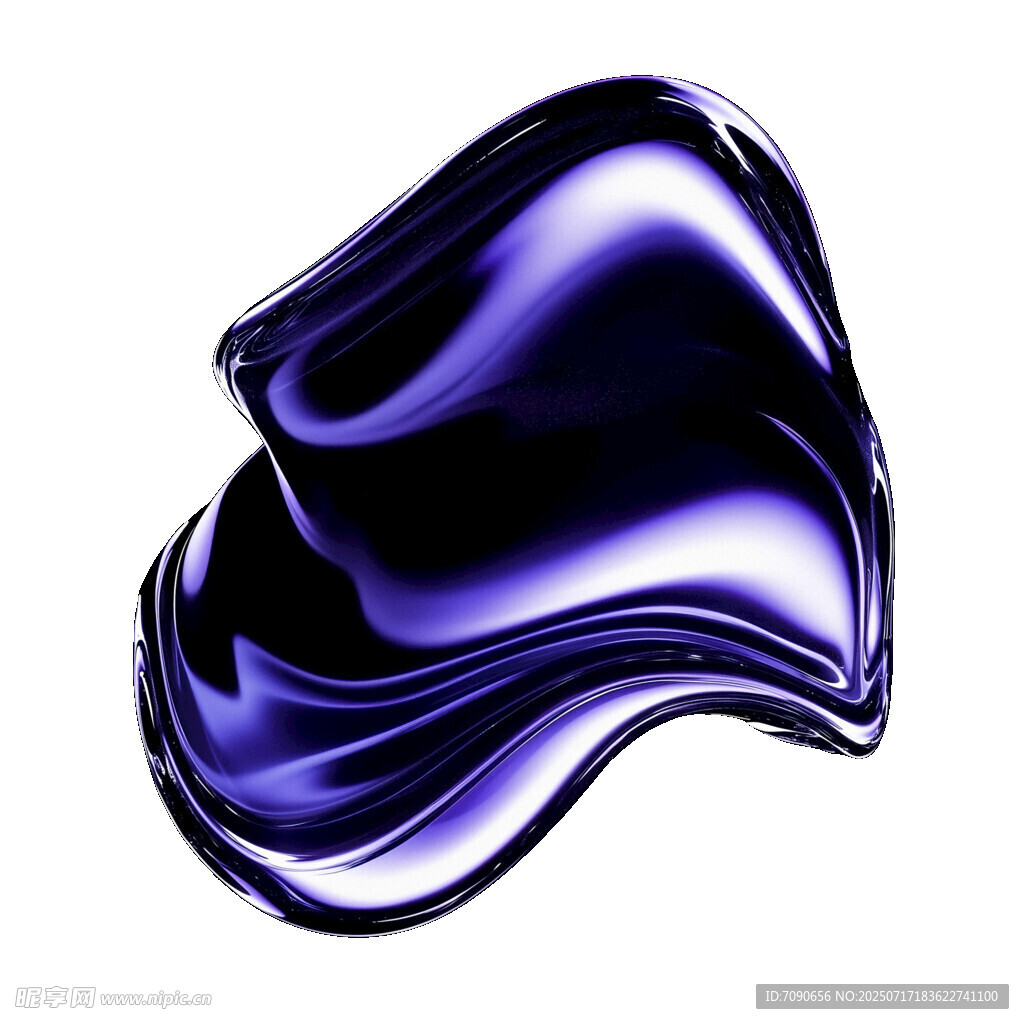 流动的梦幻紫色流体