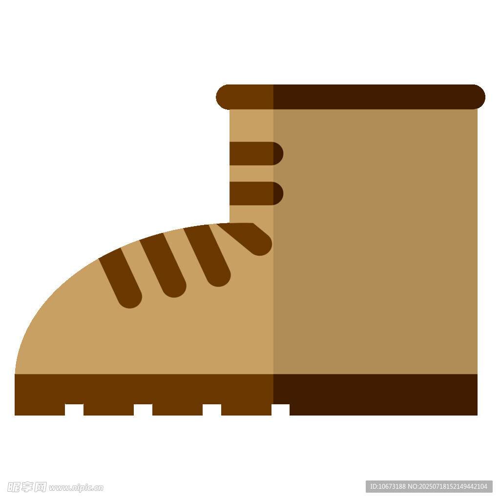 棕色系带户外登山靴