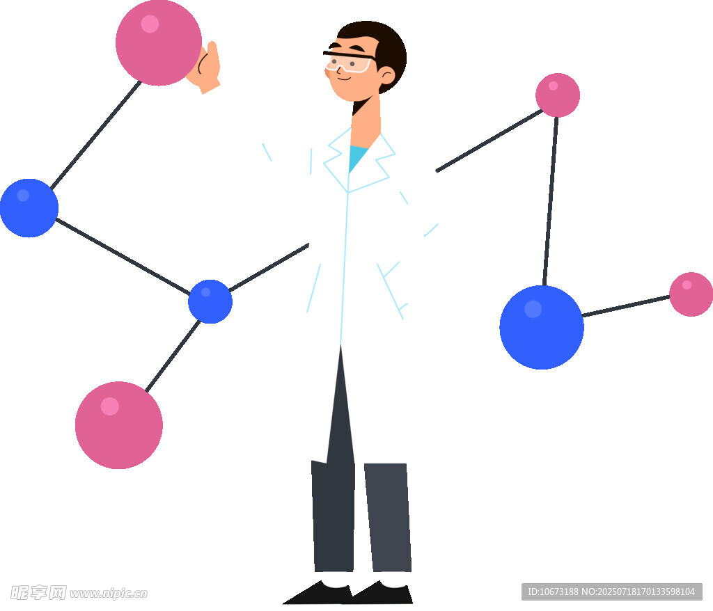 科学家专注研究分子结构