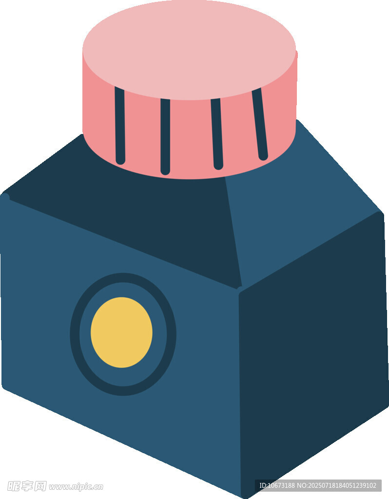 复古墨水瓶插画