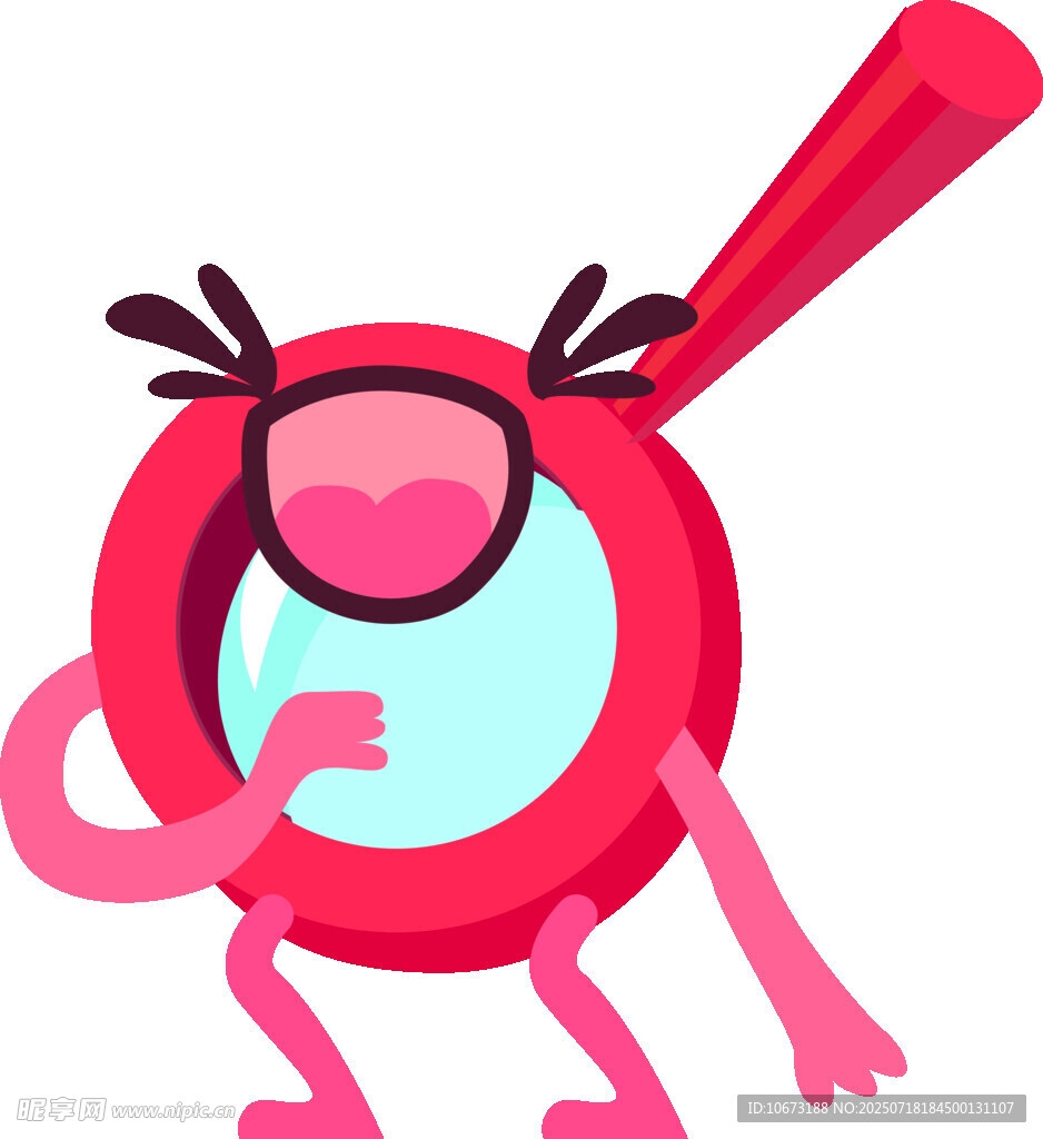 可爱放大镜卡通形象