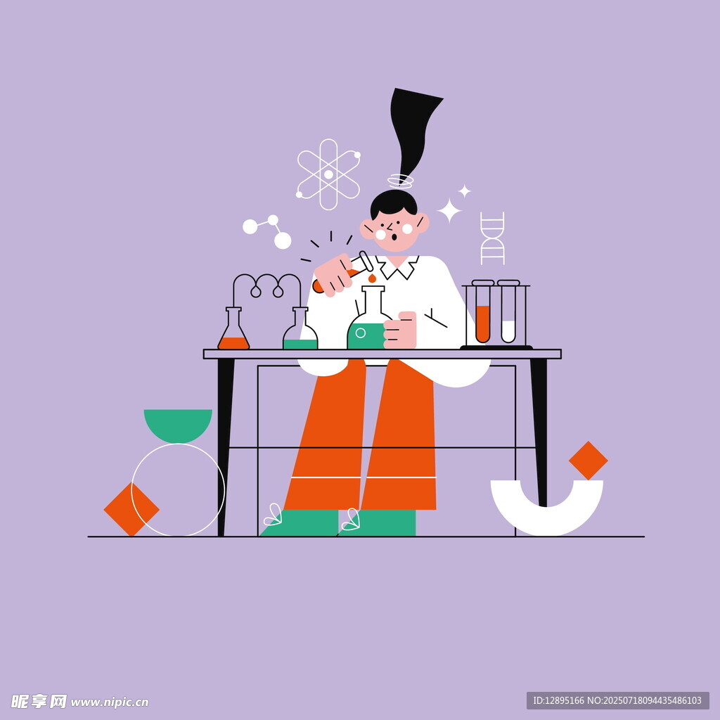 古代学者专注实验场景