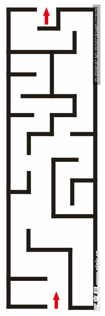 简单黑白迷宫图案