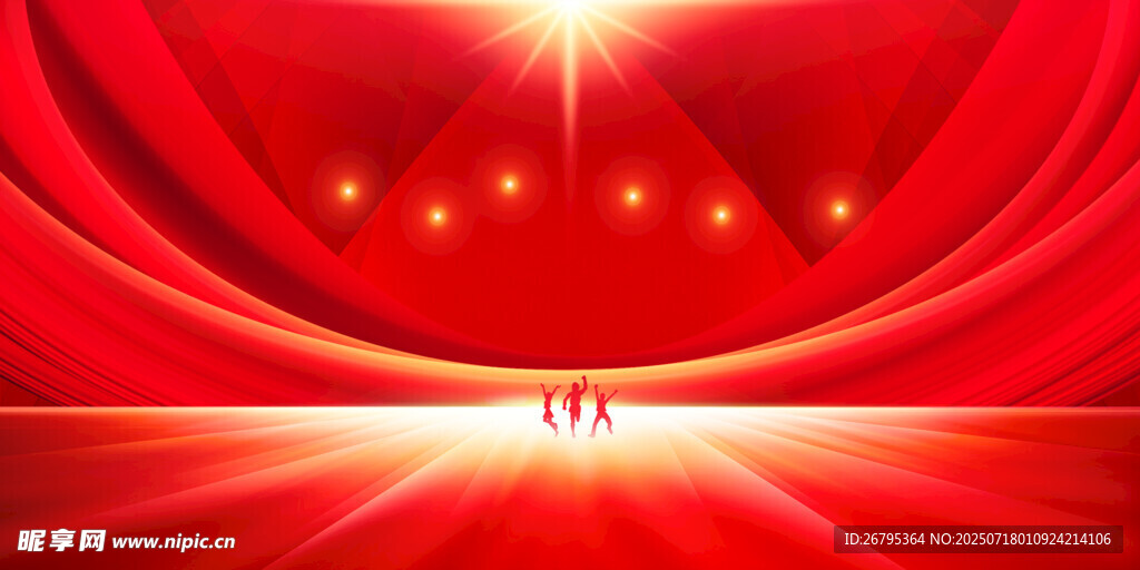 红色背景