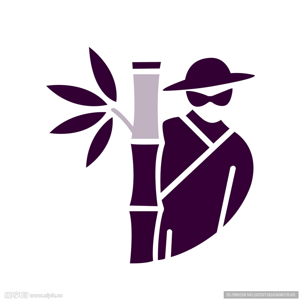 竹林隐士形象图标